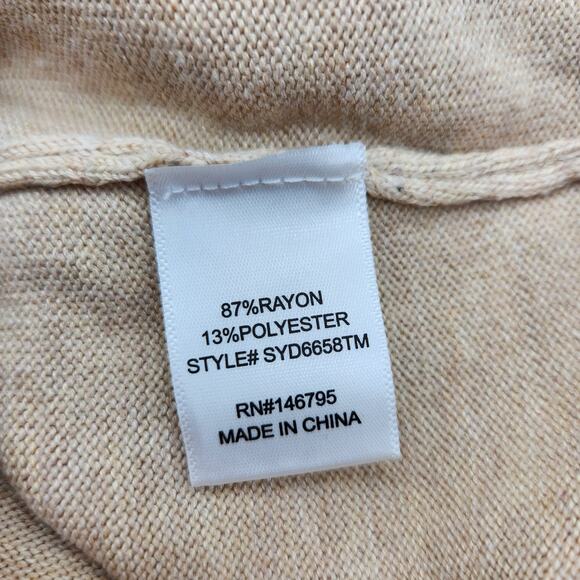 Dee Elly Ribbed Knit Square Neck Sweater Top Bell Sleeve Size Medium - Picture 7 of 9